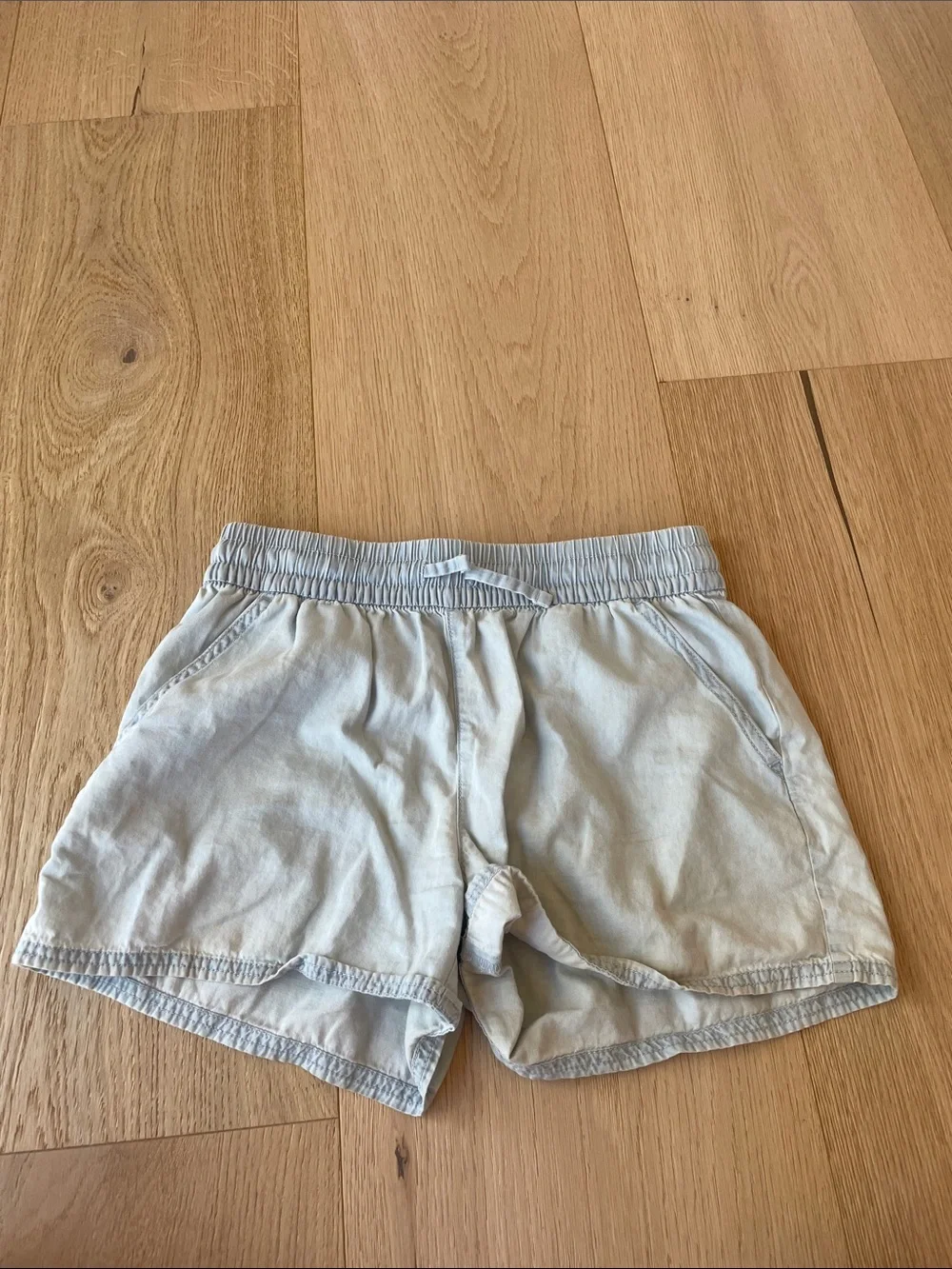 GAP Light Blue Kids Drawstring Denim-Style Shorts